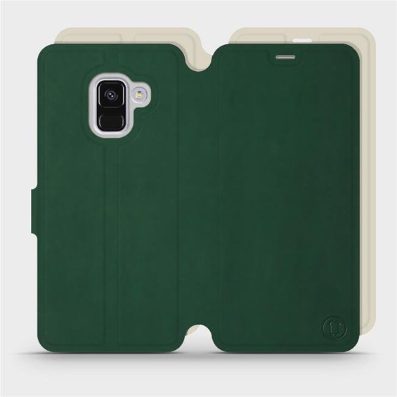 Phone Case Samsung Galaxy A8 2018 - Design Green with Platinum