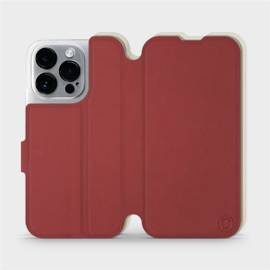 Phone Case Apple iPhone 14 Pro - Design Dark Red with Platinum