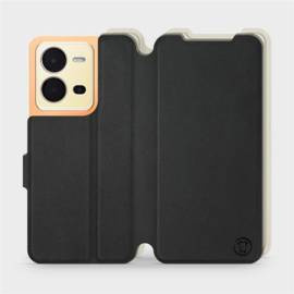 Phone Case Vivo X80 Lite - Design Black with Platinum