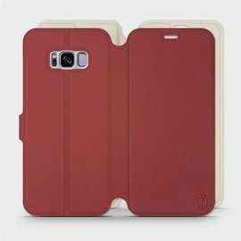 Phone Case Samsung Galaxy S8 Plus - Design Dark Red with Platinum