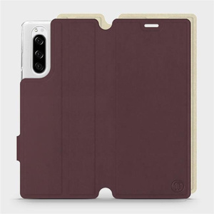 Phone Case Sony Xperia 5 - Design Burgundy with Platinum