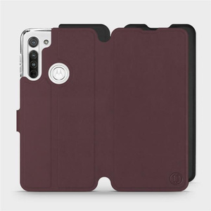 Phone Case Motorola Moto G8 - Design Burgundy with Black