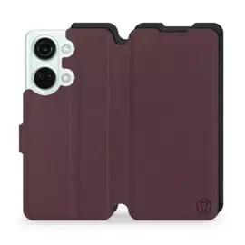 Etui Soft Touch do OnePlus Nord 3 5G - wzór Matowy burgund z czernią
