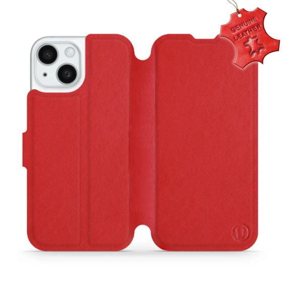 Phone Case Apple iPhone 15 - Design Red Leather