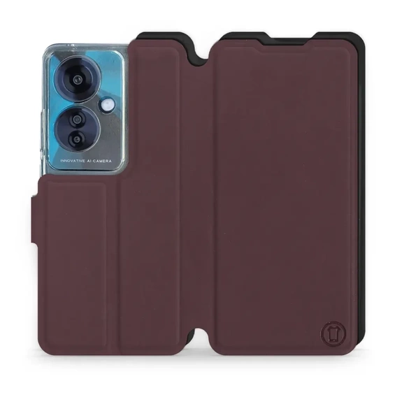 Phone Case OPPO Reno 11F - Design Burgundy with Black