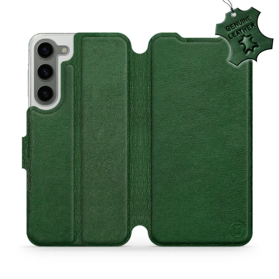 Phone Case Samsung Galaxy S23 Plus - Design Green Leather