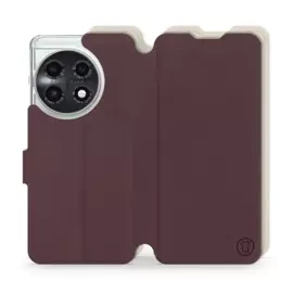 Hülle für OnePlus 11 5G - Farbe Burgund mit Platin