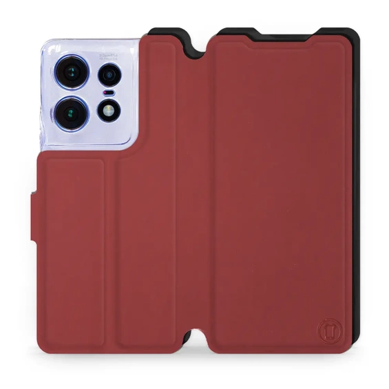 Phone Case Motorola Edge 50 Pro - Design Dark Red with Black
