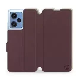 Phone Case Xiaomi Redmi Note 12 Pro Plus 5G - Design Burgundy with Platinum