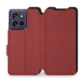 Phone Case Motorola Edge 50 Neo - Design Dark Red with Black