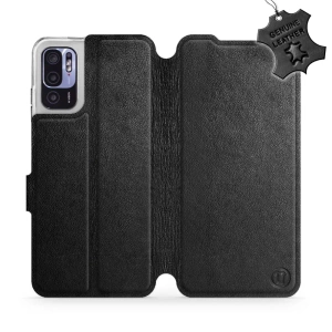 Phone Case Xiaomi Redmi Note 10 5G - Design Black Leather