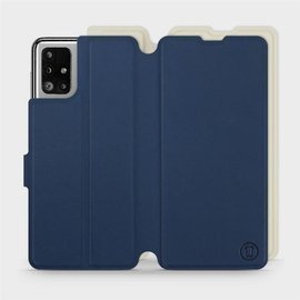 Phone Case Samsung Galaxy M51 - Design Navy with Platinum