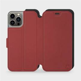 Phone Case Apple iPhone 13 Pro - Design Dark Red with Black