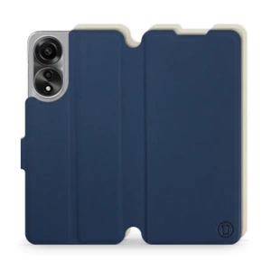 Hülle für OPPO A78 5G - Farbe Marineblau mit Platin