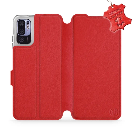 Phone Case Xiaomi Redmi Note 10 5G - Design Red Leather