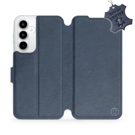Phone Case Samsung Galaxy A35 5G - Design Blue Leather