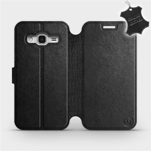 Phone Case Samsung Galaxy J3 2016 - Design Black Leather