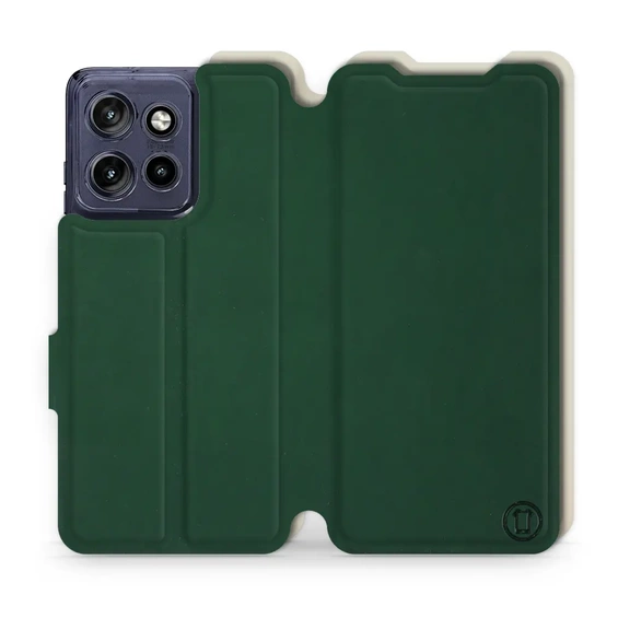 Hülle für Motorola Edge 50 Neo - Farbe Grün mit Platin