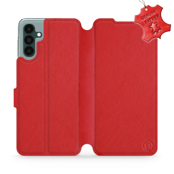 Phone Case Samsung Galaxy A04S - Design Red Leather