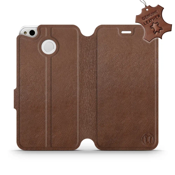 Etui ze skóry naturalnej do Xiaomi Redmi 4X - wzór Brown Leather
