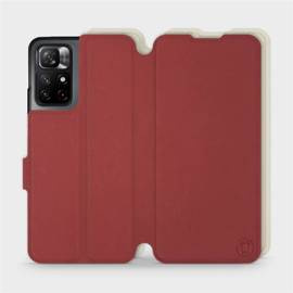 Etui Soft Touch do Xiaomi Redmi Note 11S 5G - wzór Zachodząca czerwień z platyną