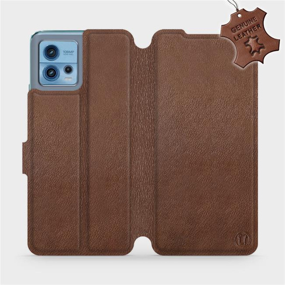 Phone Case Motorola Moto G72 - Design Brown Leather