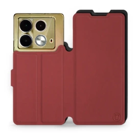 Phone Case Infinix Note 40 - Design Dark Red with Black