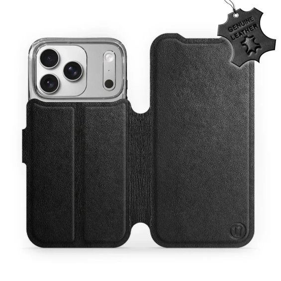 Phone Case Apple iPhone 17 Pro - Design Black Leather
