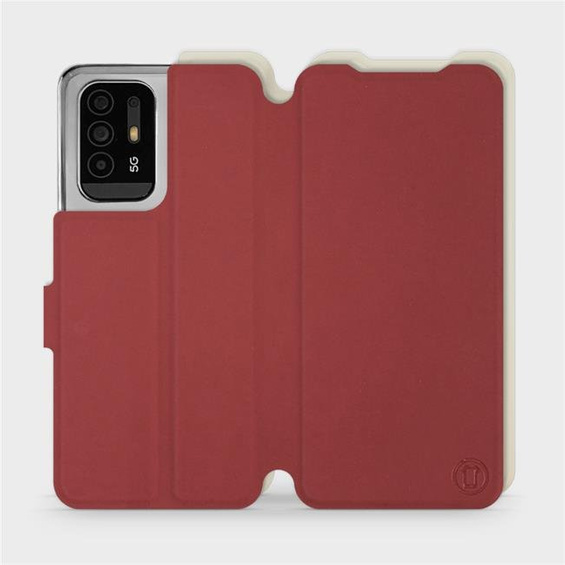 Phone Case OPPO Reno 5 Z - Design Dark Red with Platinum