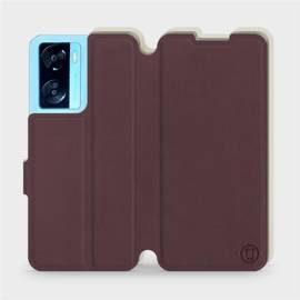 Phone Case OPPO A57s - Design Burgundy with Platinum