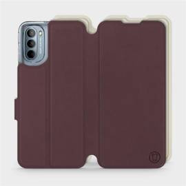 Phone Case Motorola Moto G31 - Design Burgundy with Platinum