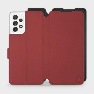 Phone Case Samsung Galaxy A72 - Design Dark Red with Black