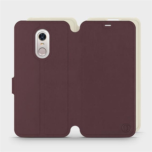 Phone Case Xiaomi Redmi 5 Plus - Design Burgundy with Platinum