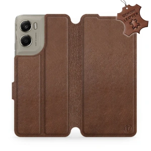 Phone Case Motorola Moto G06 Power - Design Brown Leather