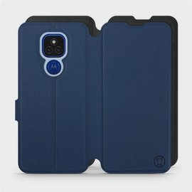 Phone Case Motorola Moto E7 Plus - Design Navy with Black
