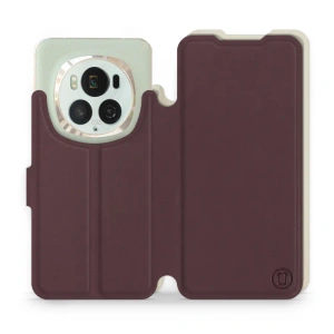 Phone Case Huawei Honor Magic6 Pro - Design Burgundy with Platinum