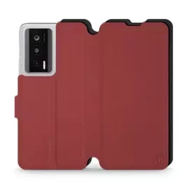 Phone Case Xiaomi POCO F5 Pro - Design Dark Red with Black