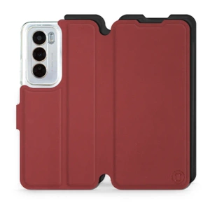 Etui Soft Touch do OPPO Reno 12 5G - wzór Zachodząca czerwień z czernią