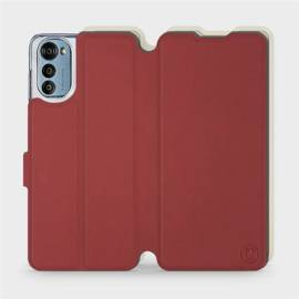 Etui Soft Touch do Motorola Moto E32s - wzór Zachodząca czerwień z platyną