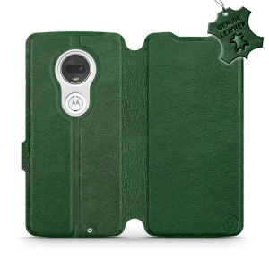 Phone Case Motorola Moto G7 Plus - Design Green Leather