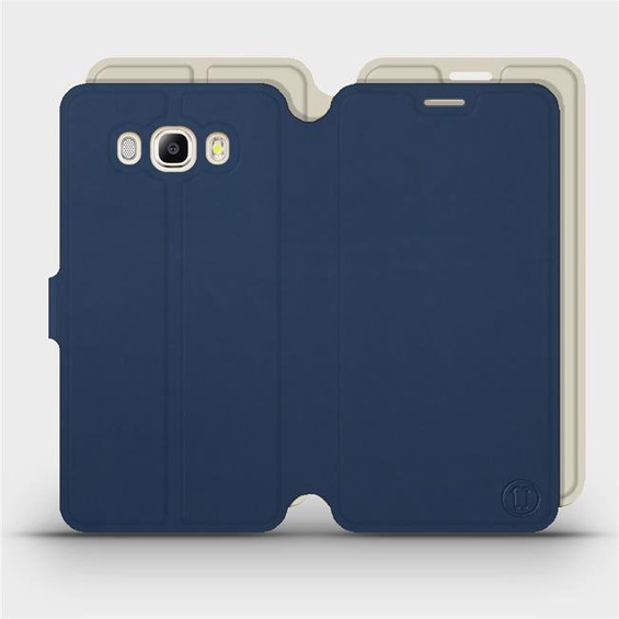 Phone Case Samsung Galaxy J7 2016 - Design Navy with Platinum