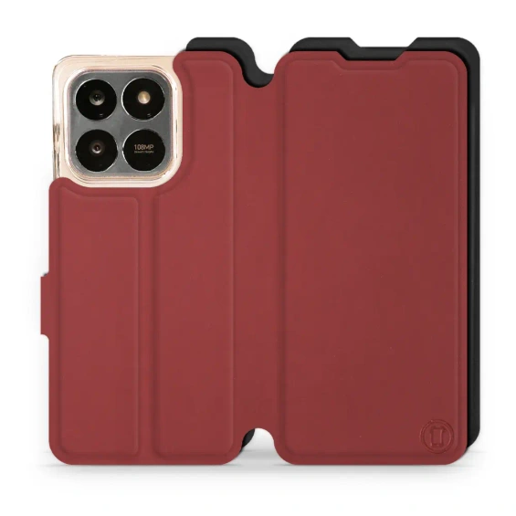 Phone Case Huawei Honor X7d - Design Dark Red with Black