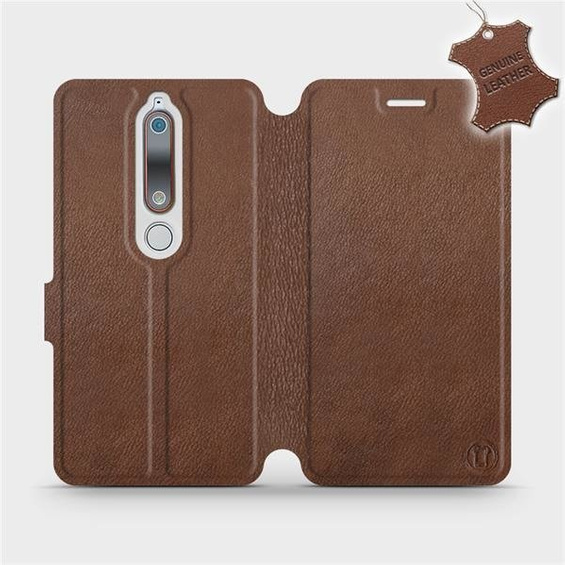 Phone Case Nokia 6.1 - Design Brown Leather