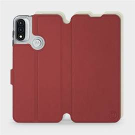 Etui Soft Touch do Motorola Moto E20 - wzór Zachodząca czerwień z platyną