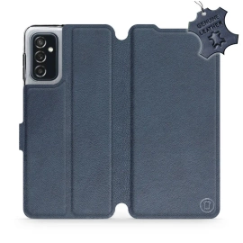 Phone Case Samsung Galaxy M52 5G - Design Blue Leather