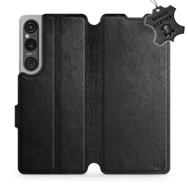 Phone Case Sony Xperia 1 V - Design Black Leather