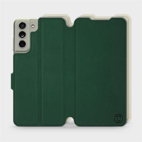 Phone Case Samsung Galaxy S21 FE - Design Green with Platinum