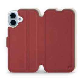 Phone Case Apple iPhone 17 - Design Dark Red with Platinum