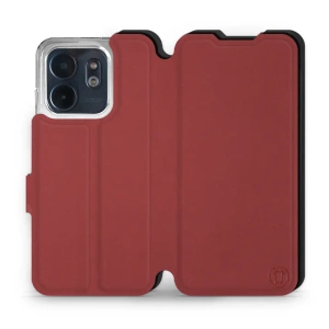 Phone Case Infinix Smart 9 - Design Dark Red with Black