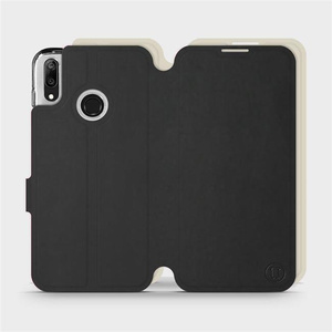 Phone Case Huawei Y7 2019 - Design Black with Platinum